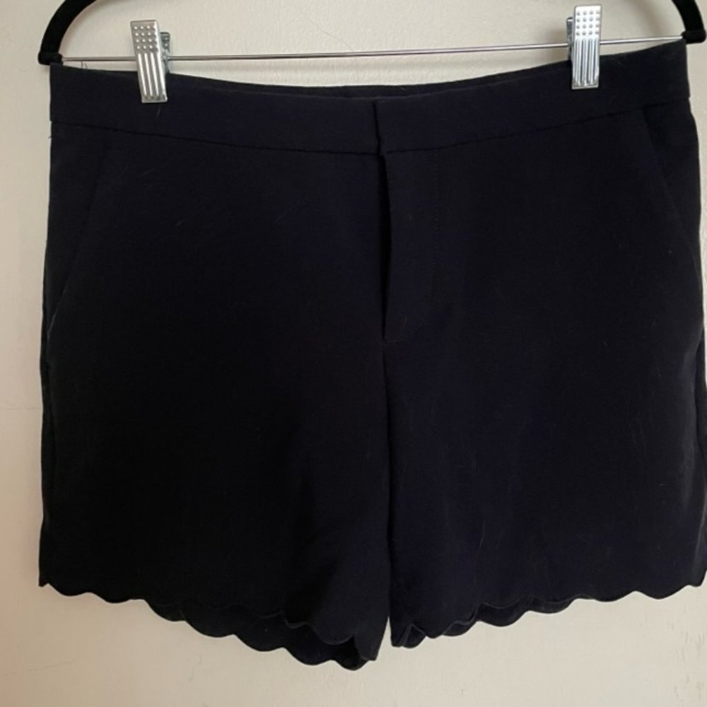 Navy Blue Scalloped Hem Banana Republic Shorts